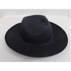August Hats Packable Wide Brim Fedora Sun Hat Black #3200  eb-61799153